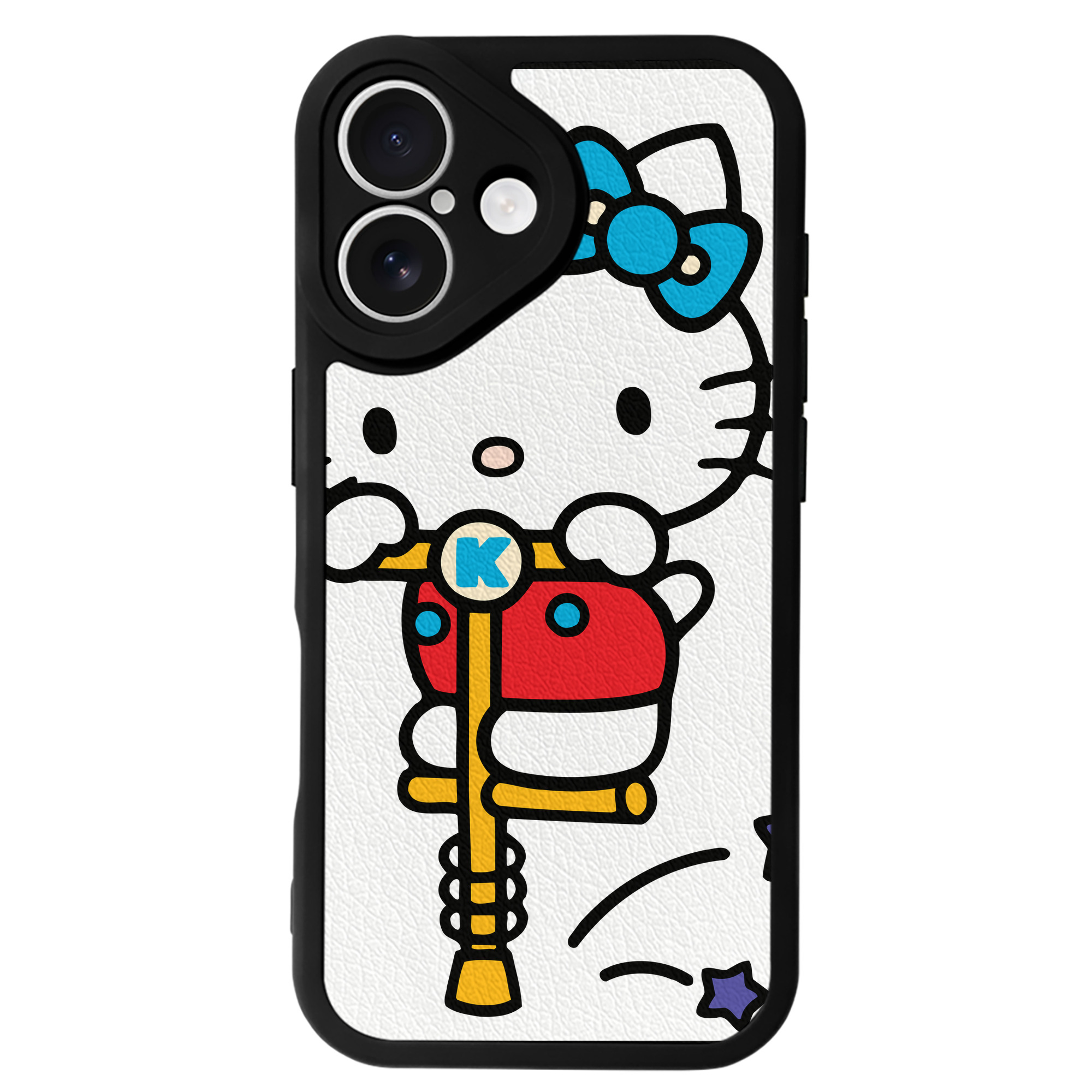 （画像用） Hello Kitty ハローキティ 【iPhone 16シリーズ対応】シリコンスマホケース（レザー調） 材質：シリコン
